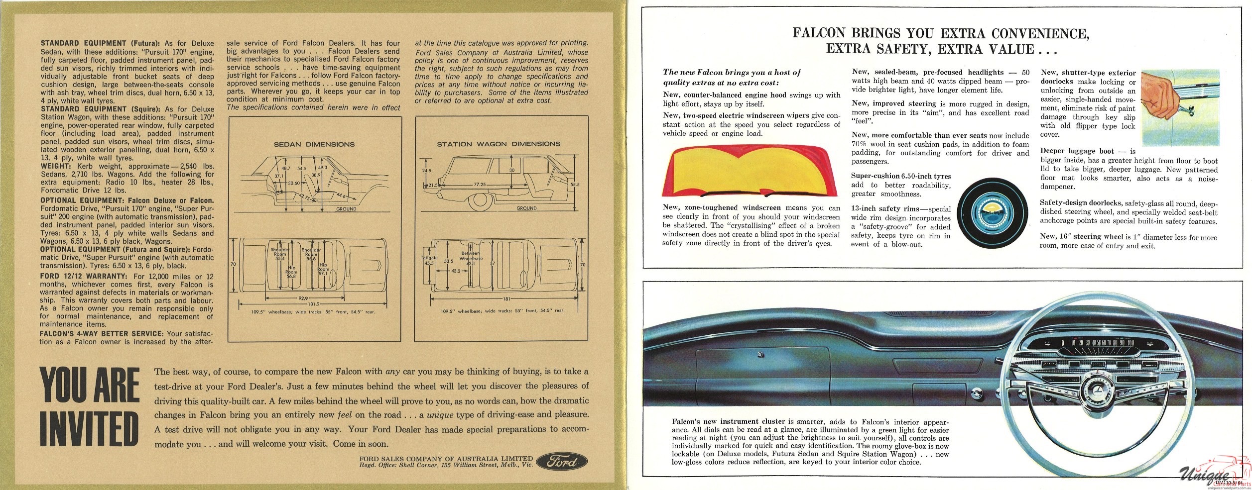 1964 Ford XM Falcon DeLuxe Brochure Page 1